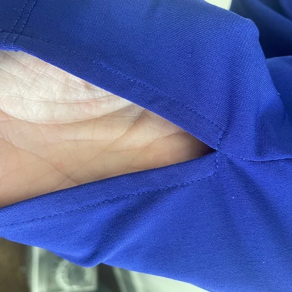 Royal blue shirt with sheer upper chest panel and sleeves. Sz 2x - Picture 6 of 9